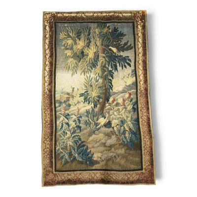 an image of a tapestry hanging on the wall of a room