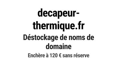 Nom de domaine decapeur-thermique.