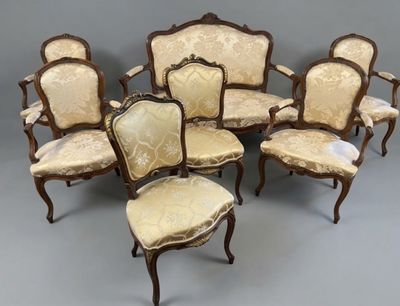 lot de six chaises de style victorien avec assise rembourrée