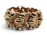 une image d'un bracelet en or sur fond blanc