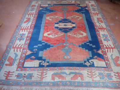 Important tapis Turc en laine nouée main D : 248 x 200cm