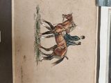une photo d'une photo d'un homme à cheval