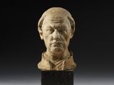 a roman marble bust of a man