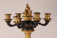 Paire de candélabre en bronze doré et à six bras de lumière,… (photo 5)