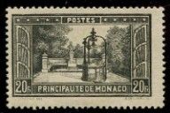 a stamp with a picture of a gate on it