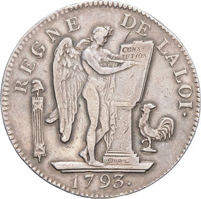 an image of a silver coin with an angel on top of it