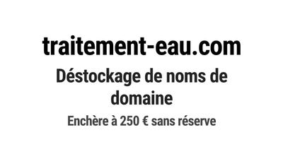 Nom de domaine traitement-eau.com.