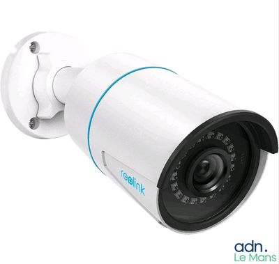 a close up of a white camera on a white background