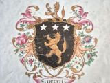 a plate with a picture of a lion on it