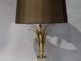 brass palm tree table lamp with shade and cord