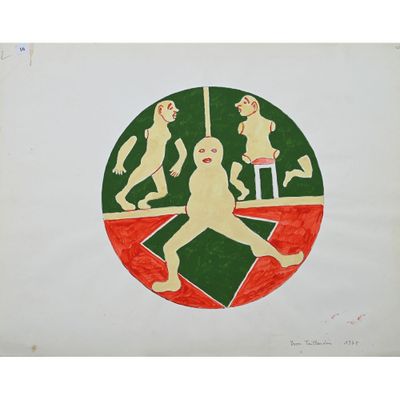 une image représentant un dessin d'un homme et d'une femme sur un court de tennis
