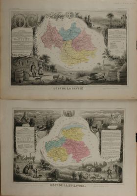 an old book with two maps of the country of england and wales