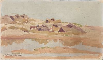 Christian COUILLAUD (1904-1964) "Campement de bédouins près … - Photo 1
