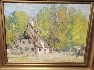 Hans Sorensen (XXe), La chaumière - H/T signée en bas à droi…