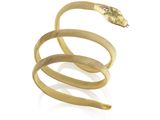 an image of a gold snake ring with a snake on it ' s back