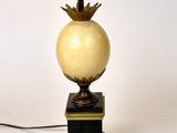 a lamp that is sitting on top of a table