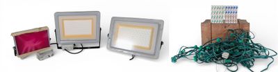 Ensemble comprenant: - 3 projecteurs lumière V-TAC, dont une…