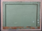 an image of a painting of a green frame on a black background