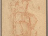 an image of a drawing of a woman holding a staff