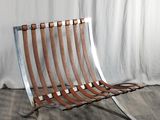 an image of a chair made out of wood and metal