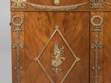 an image of a wooden cabinet with a marble top