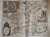une vieille carte de l'Europe et du Moyen-Orient sur laquelle figure l'image d'un homme debout