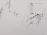 une photo d'un dessin représentant une salle de bains avec un lavabo