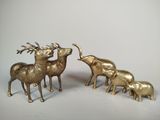 brass deer figurines with antelope heads and antelope antelope horns