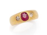 a ruby and diamond ring