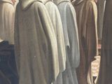 an image of a painting of a group of men standing in front of a building