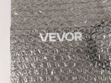 the back of a silver plastic bag with a logo on it