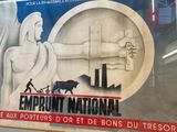 a poster of a woman with a horse pulling a cart