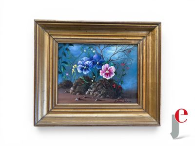 a picture of a painting on the wall of a room