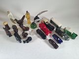 a lot of toy figurines that are sitting on a table