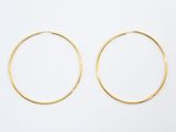 une paire de boucles d'oreilles en or sur fond blanc