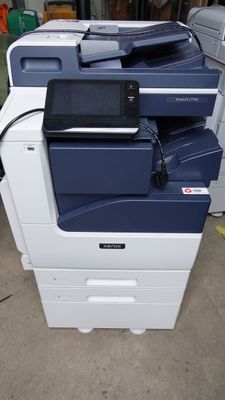 a printer that is sitting on top of a pile of papers