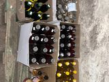 several boxes of beer are stacked on top of each other