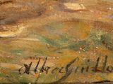 an image of a painting of a bird in a field