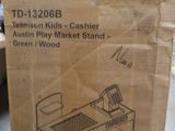 a cardboard box with a drawing of a kitchen island