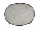 an image of a marble tray with beaded edges on a white background