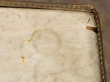 a piece of luggage sitting on a wooden floor