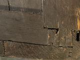 a close up of a piece of wood that has been stripped off
