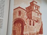 a picture of a book with a picture of a church