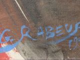 graffiti on the side of a building with writing on it