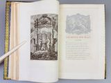an open book with a picture of a man on a horse