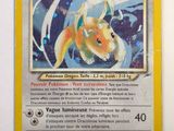 the pokemon card has a picture of a gold fish on it