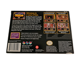 a back cover of a video game with a picture of a man and a woman