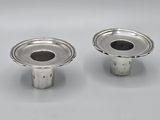 paire de bougeoirs plaqués argent