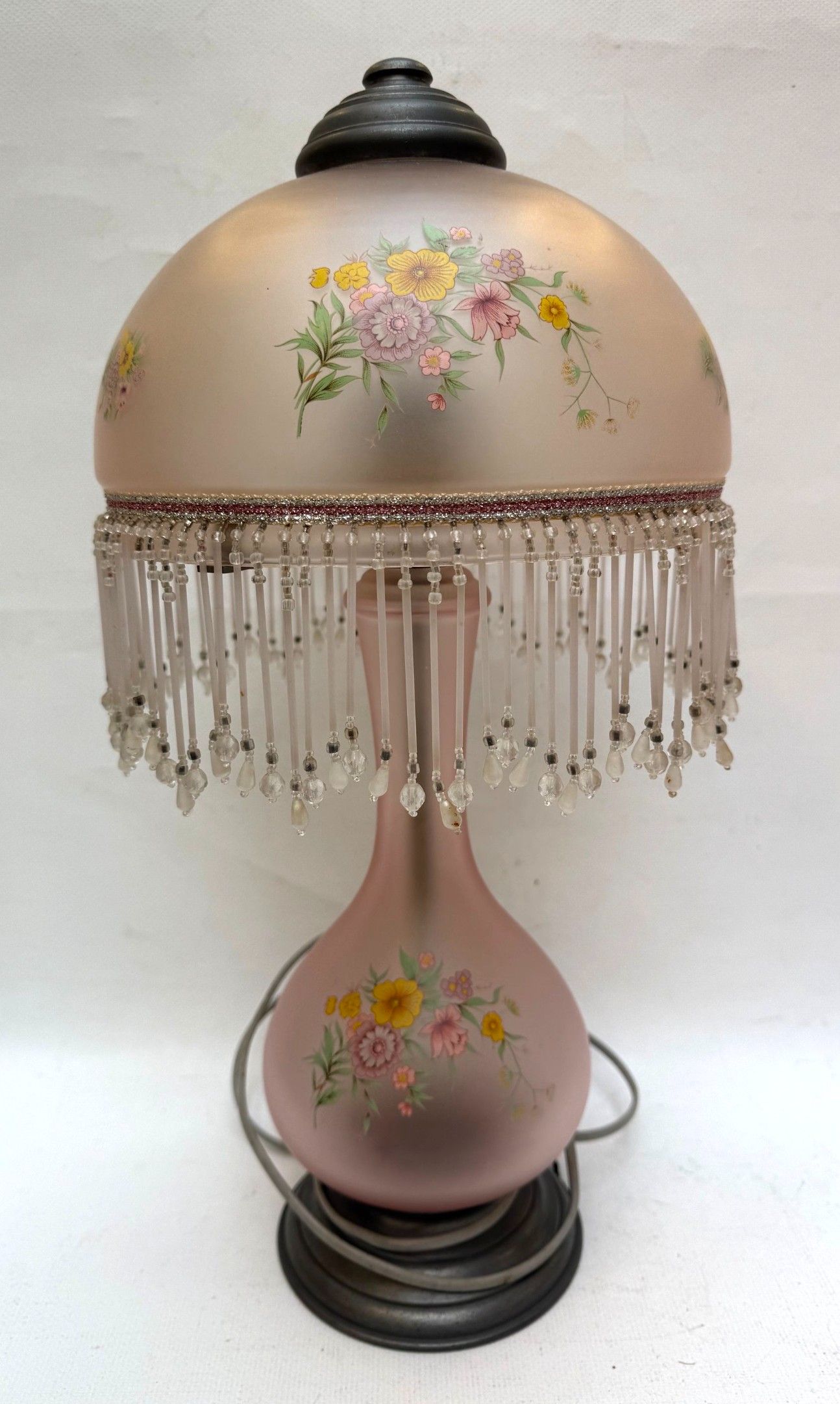 Lampe décor pampille de perles