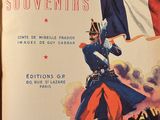 an old book with a picture of a soldier holding a french flag